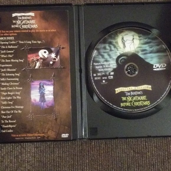 The Nightmare Before Christmas (DVD, 2000, Special Edition) - Picture 3 of 3